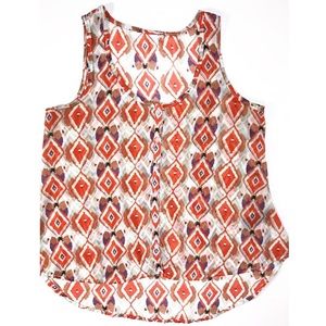 Sheer Geo Print Tank
